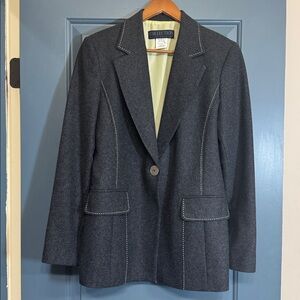Vintage Harvé Benard Collection Wool Blazer | 90s Tailored Jacket | Size 10